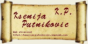 Ksenija Putniković vizit kartica